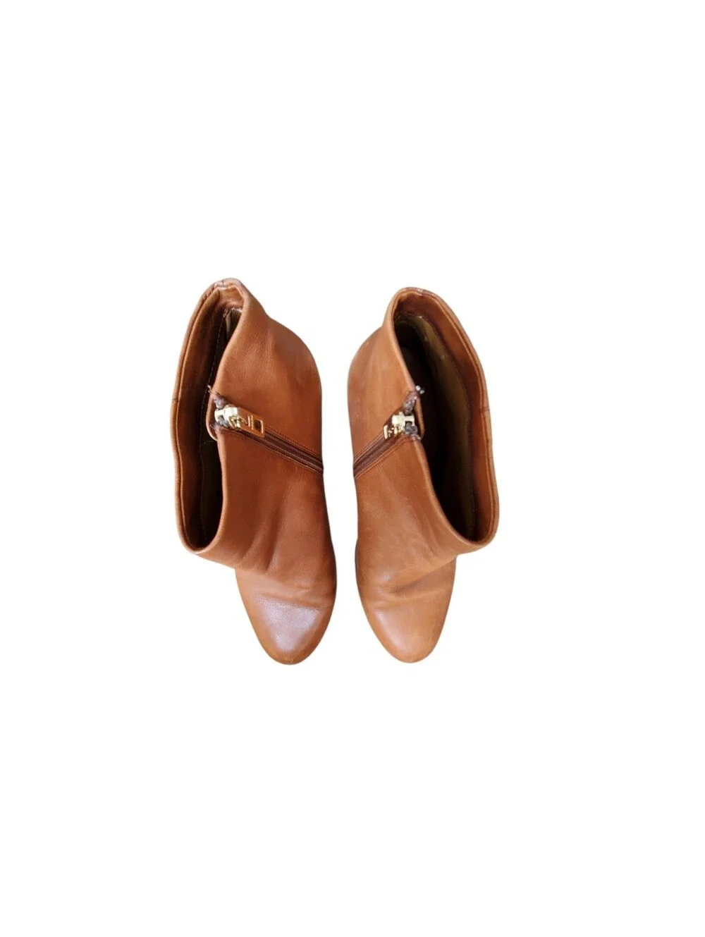 Coach Hickory Studded Leather Ankle Bootie 7B Tan Western Boho